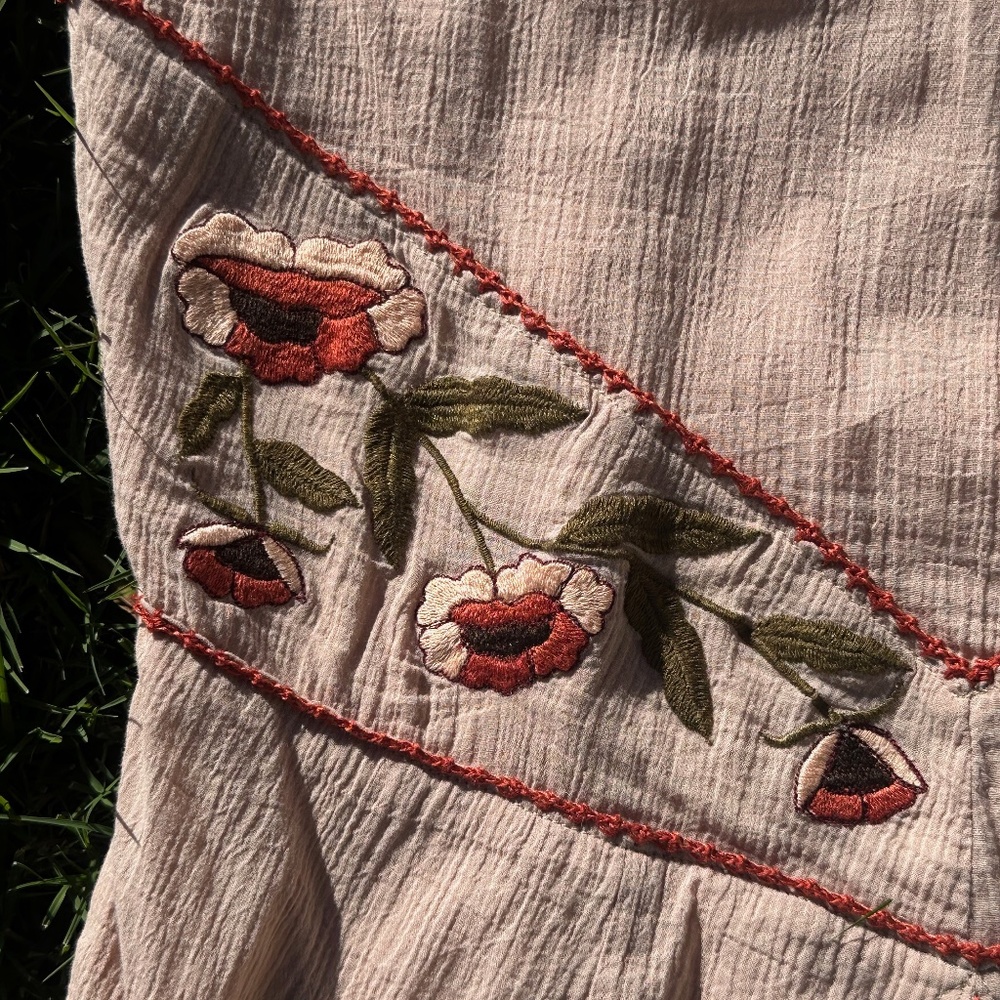 Chasing Unicorns Peach Embroidered Dress - Picture 6 of 11